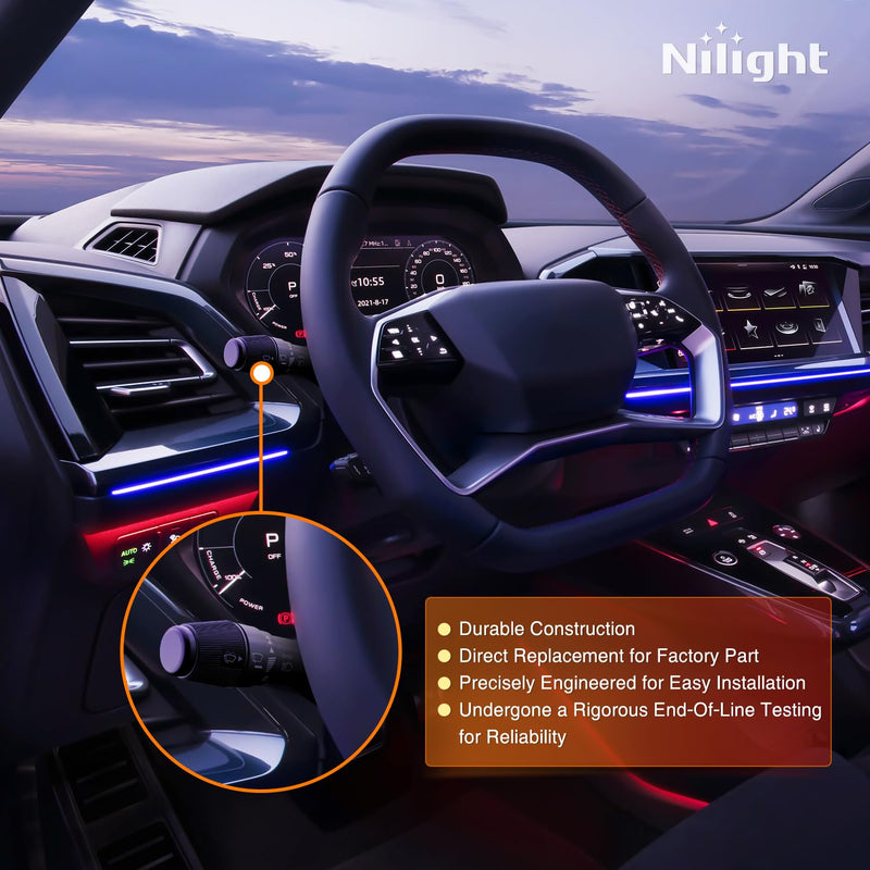 Nilight Turn Signal Switch Compatible with Ford 1999 2000 2001 2002 2003 2004 F150 F-150 F-250 F-350 F-450 F-550 Super Duty F650 F750 Lincoln Blackwood Windshield Wiper Combination 1999-2003 Ford F150 F250 F350