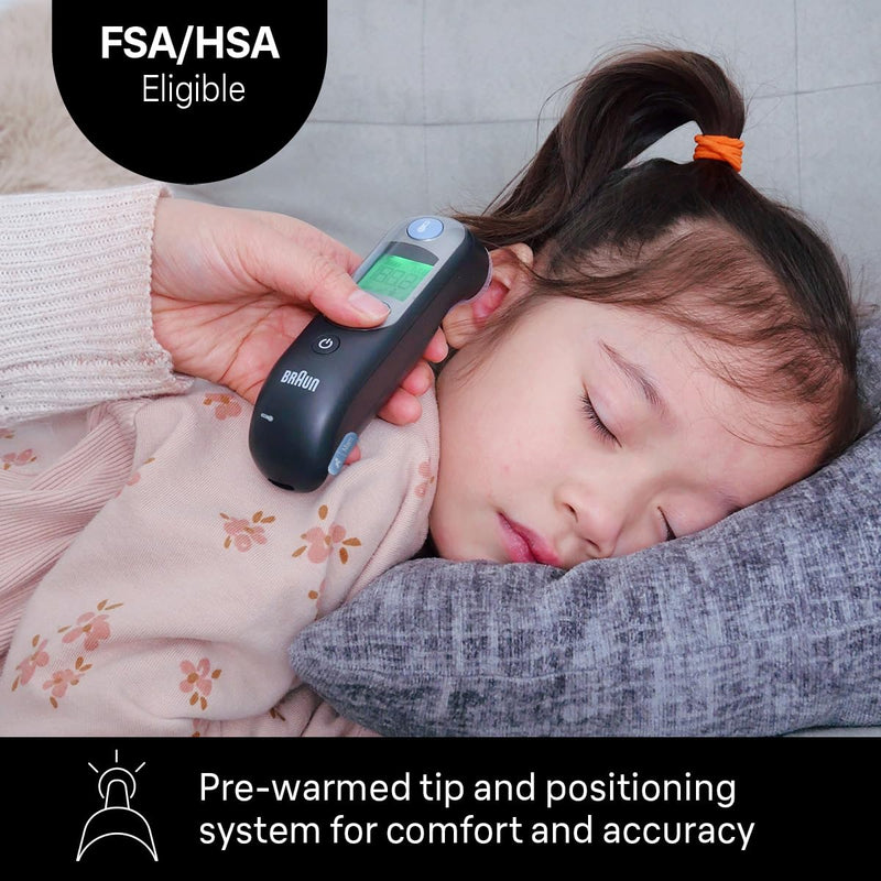 Braun ThermoScan 7 Digital Ear Thermometer for Adults, Babies & Infants, Age-Adjusted Fever Guidance, No. 1 Brand Recommended by Pediatricians