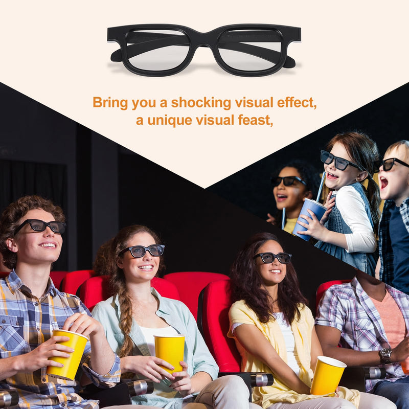 MECCANIXITY Polarized 3D Viewing Glasses, Passive Circular 3D Glasses for Anaglyph Movie Cinema Game TV Photo Projector Orange 1