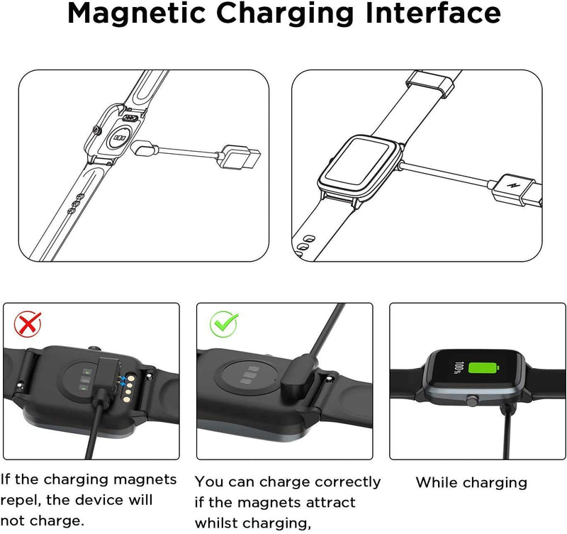 VeryFit Smart Watch Charger Replacement Charging Cable Cord Magnetic for Smartwatch IDW13,IDW15,IDW19 1