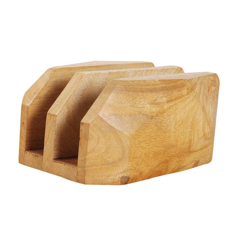 Width Adjustable Vertical Laptop Stand for Desk, Laptop Holder to Dock MacBook, MacBook Pro and Other Laptops, Versatile Vertical Laptop Docking Solutions - Mango Wood Mangowood