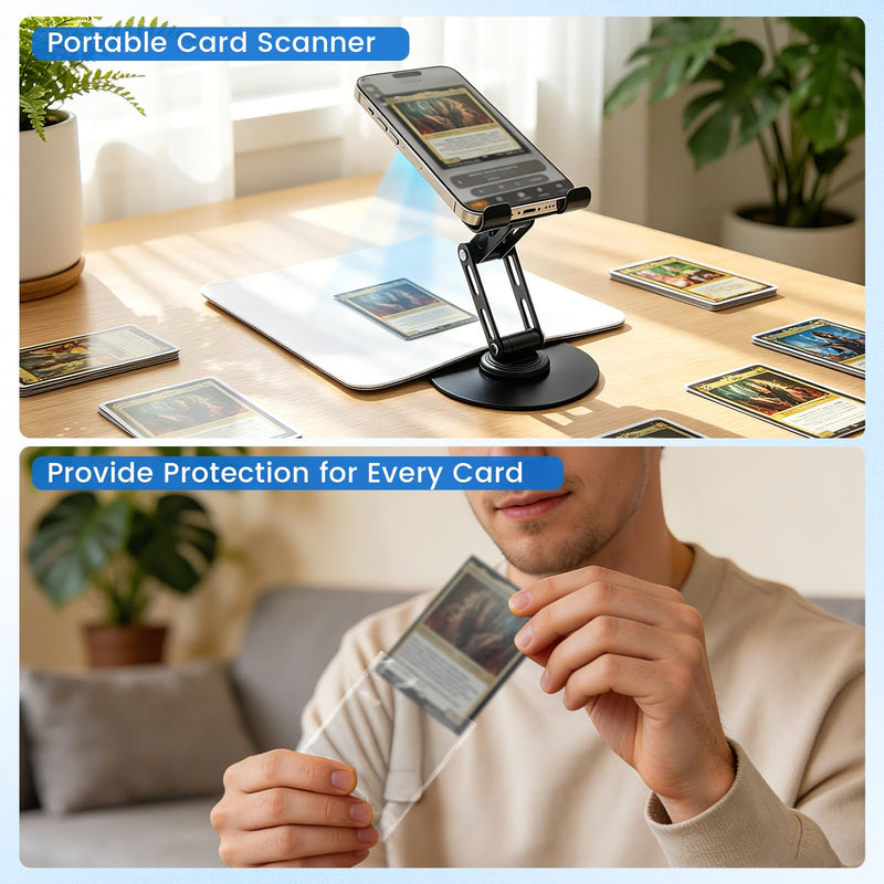 Foldable Trading Card Scanner Stand, Carbon Steel Phone Holder, Card Scanning Stand for MTG & TCG, Sports Card Scanner, Available for ManaBox App
