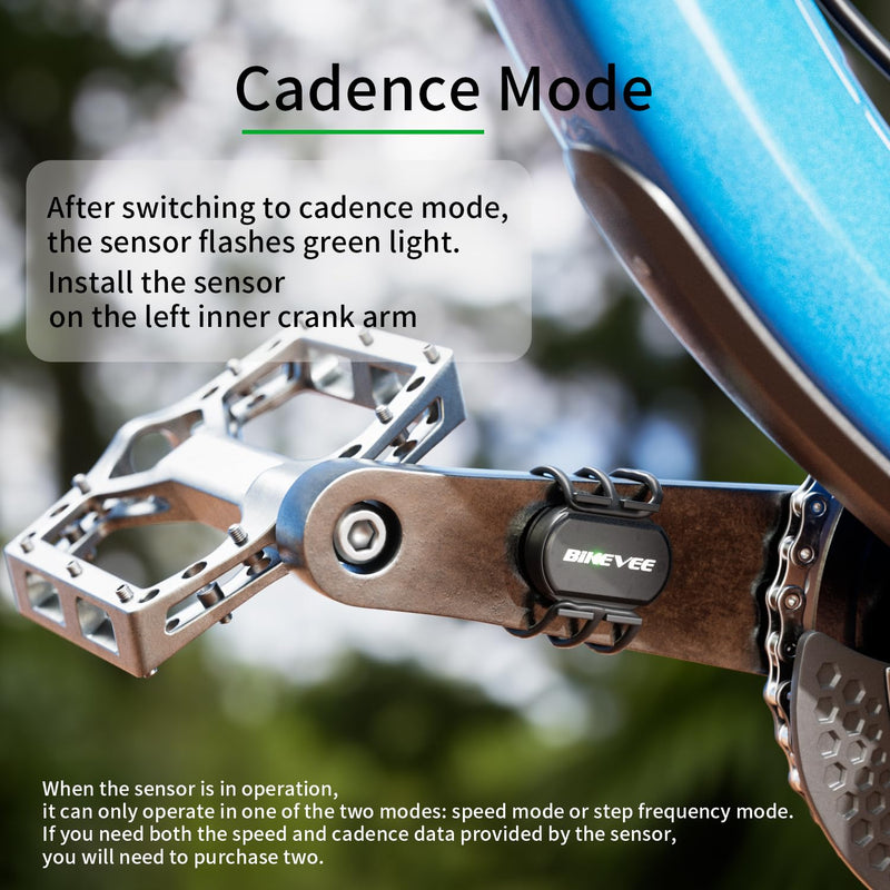 Cadence & Speed Sensor for Cycling, Wireless Bluetooth & ANT+ RPM Sensor for Road, Spin & Indoor Bikes, Compatible with Zwift 2 Outdoor Cad/Spe Sensors