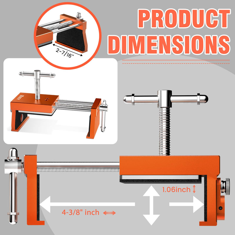 ECY Cabinet Clamps 2 Pack - Cabinet Face Frame Alignment Tool，Anodized Aluminum Alloy, Professional Installation Clamps for Woodworking & DIY Projects Orange