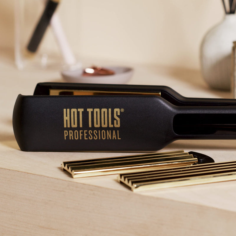 Hot Tools Professional 24K Gold 3-in-1 Crimper & Flat Iron Combo, 1 ½”, 1 ct.