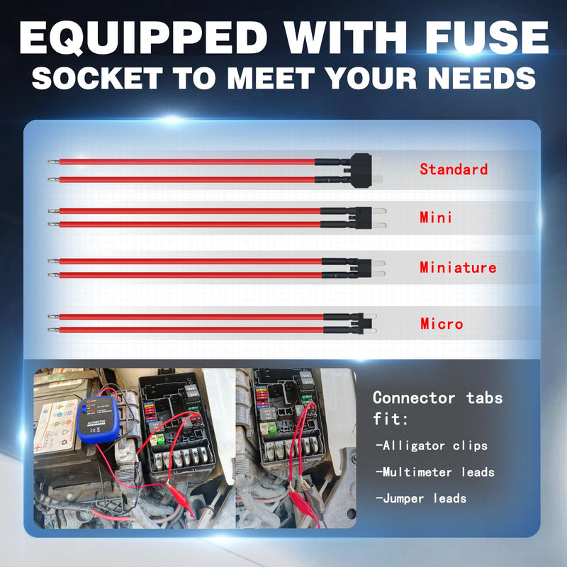 Automotive Wire Tracer Electrical Open & Short Finder Circuit Tester Wire Breaker Finder Fault Probe Kit Cable Toner Wire Tracker Continuity Test for DC 6-42V