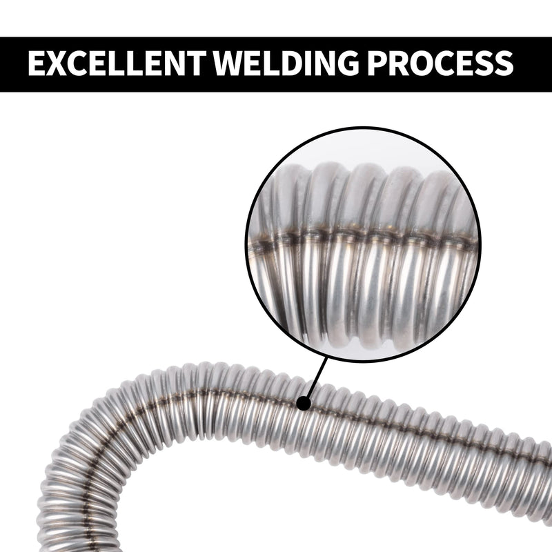 Stainless Steel Exhaust Hose, Fuel Tank Diesel Gas Vent Hose Length 78.7 Inches Flexible Exhaust Tubing Diesel Heater Exhaust Pipe, 2.5cm/ 1 In Inner Diameter Air Heater Exhaust Pipe 78.7in/200cm(1PCS)