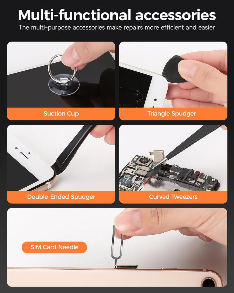 LIFEGOO Precision Screwdriver Set, 150 in 1 Magnetic Screwdriver Set with mini built-in box, Repair Tool Kit for Computer, Laptop, iPhone, Macbook, PC, PS5, Xbox Controller, Jewelers, Glasses Orange 150 in 1 orange
