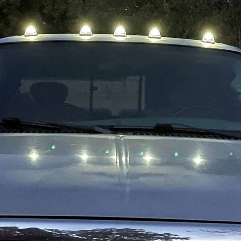 LED Roof Cab Marker Lights Bulbs for Ford 1999-up F150, 2000-up F250 F350 F450 F550 Super Duty White LED Front Up Top Clearance Marker Lamps Bulbs