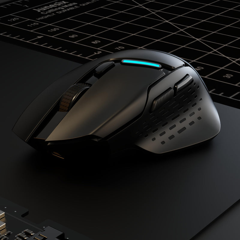 Uineer Wireless Mouse, Tri-Mode Bluetooth Mouse, USB-A Wired and 2.4G, | Switch among Bluetooth 5.0, 2.4G wireless and USB-A wired modes; 6 Adjustable DPI up to 12800 DPI,for Gaming and Office