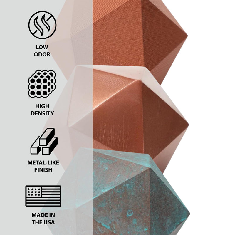 Protopasta Copper Filled PLA 3D Printer Filament | ProtoPlant Metal-Filled PLA Plastic Printer Filament with 60% Copper | Polish and Patina Friendly Metal Composite Filament | 500g Metallic Spool