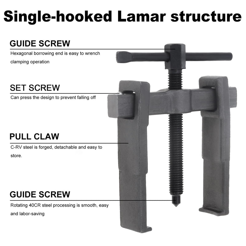 2 Jaws Gear Puller, Adjustable Bearing Puller Gears, Internal External Removal Tool for Pulleys Flywheels Bearings Gears (3 INCH) 3 INCH