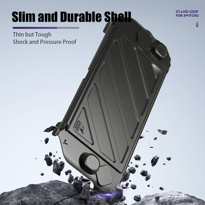 Savage Raven by Skull & Co. StandGrip Front Cover Bundle for Nintendo Switch 2: Protective Case with Textured Grips Full Protection and Hard-Shell Front Cover - Yellow/Green Front Cover [Yellow]+ StandGrip [Green]