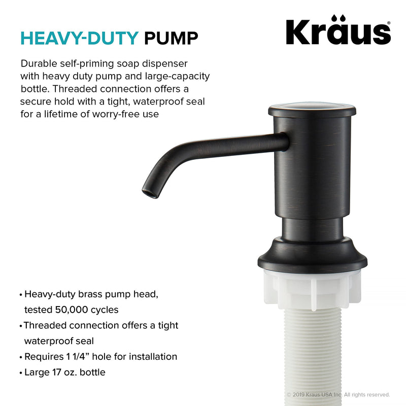 KRAUS Kitchen Soap and Lotion Dispenser in Oil Rubbed Bronze, KSD-80ORB
