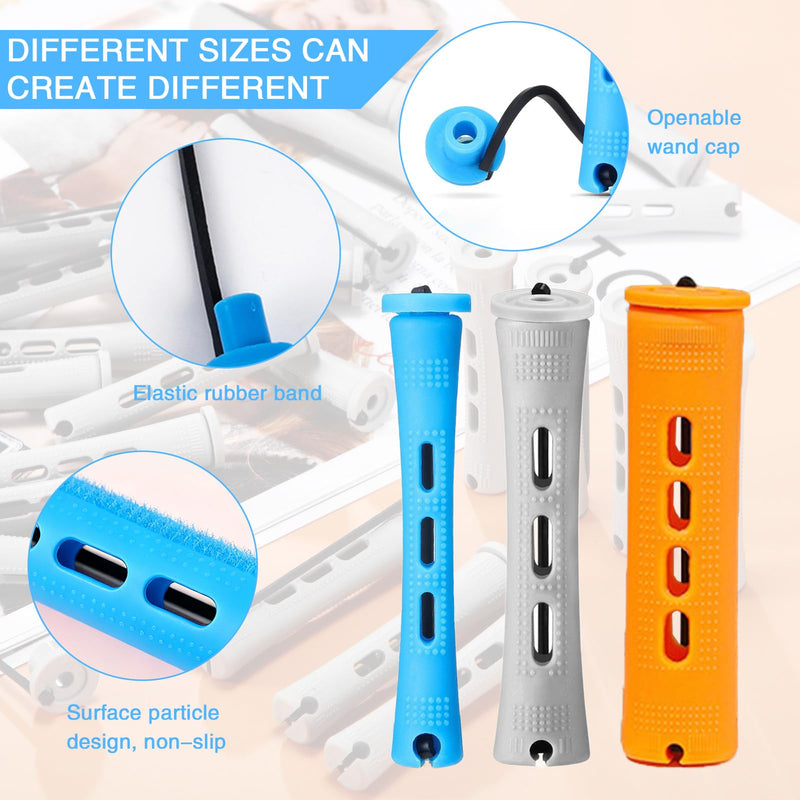 Perm Rods, Cold Wave Hair Perm Rods Hair Rollers Set with Rat Tail Comb | 108pcs Large Medium Small Hair Curlers Kit for Long & Short Hair Different Hairdressing Styling Tool or DIY