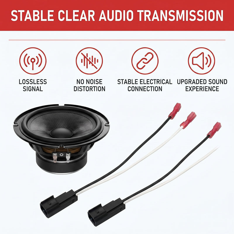 4PCS Car Speaker Wiring Harness, 72-5600 Auto Front Rear Door Speaker Adapter Connector Adaptor Plug, Door Speakers Replacement Compatible with Ford F150 F250 Lincoln Mazda Mercury (Black)