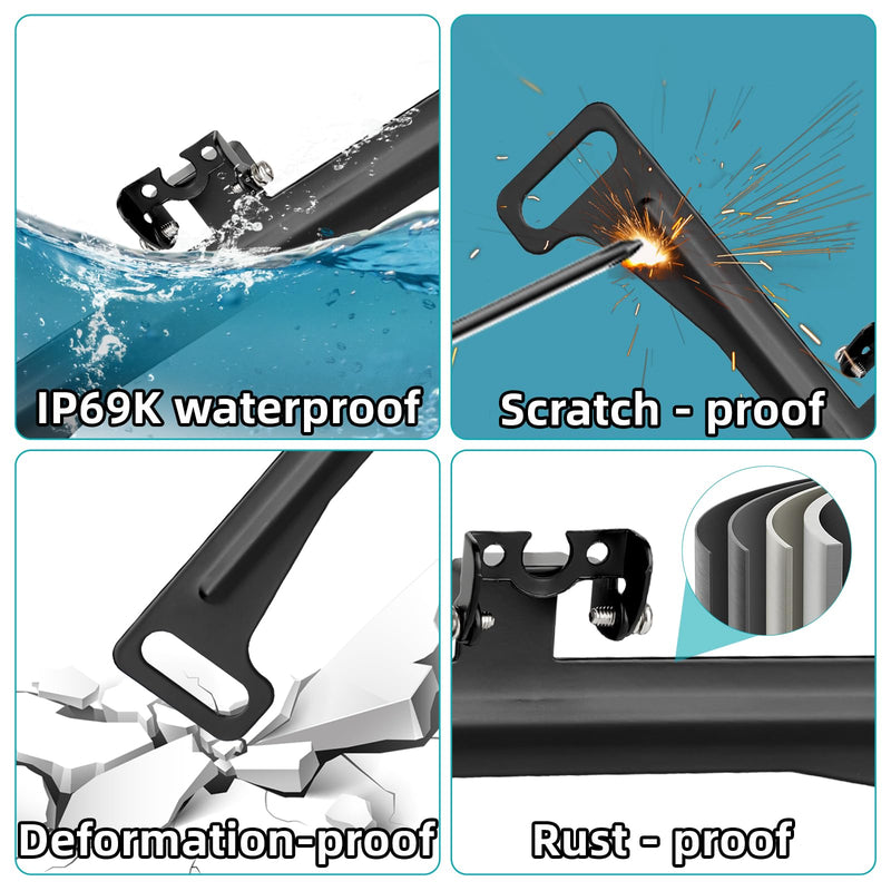 Universal（No Drilling Required） License Plate Camera Mount,Full Stainless Steel Anti-Rust Paint Backup Camera License Plate Mount,Dash Cam Mirror Camera Accessory Backup Camera Bracket.