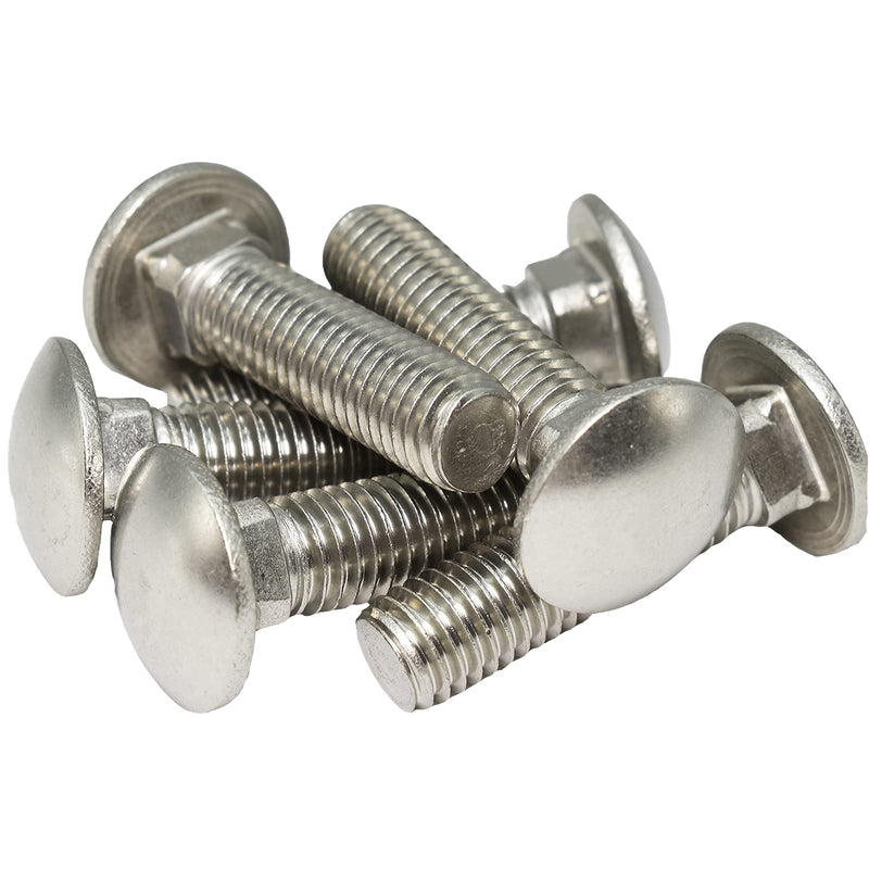 5/16"-18 X 3(25pc) Stainless Carriage Bolt, 18-8 Stainless Steel Full Thread Coverage,Carriage Bolt,by SANTIE 5/16"-18 X 3"(25pc)