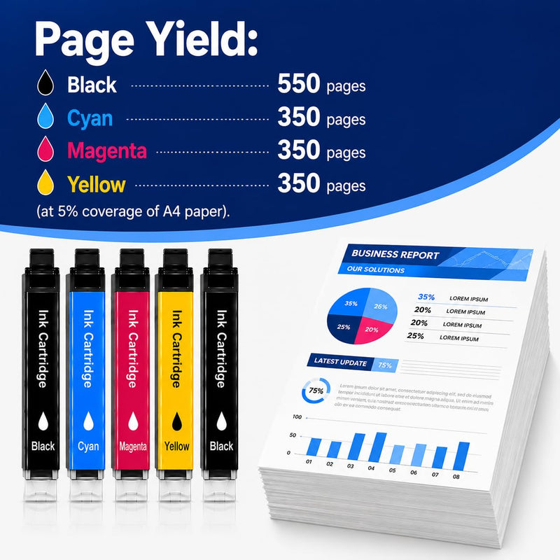Remanufactured for Epson 232XL Ink Cartridges Combo Pack | for 232 XL for Epson XP-4200 XP-4205 Workforce WF-2930 WF-2950 Printer 5 Pack 2 Black 1 Cyan 1 Magenta 1 Yellow 3Black 1Cyan 1Magenta 1Yellow 6 Pack