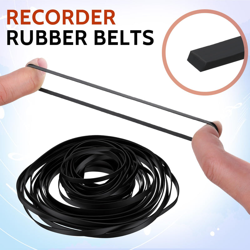 50 Pcs Cassette Belts Recorder Rubber Belts Recorder Repair Maintenance Tape Machine Rubber Belt 40-135 mm Mix Size 3mm Width Flat Cassette Belt for VCR DVD CD LD Repeater Drives