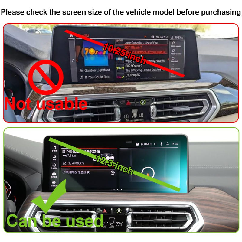Car Phone Holder for BMW X3/X4 Auto Accessories [Only for 2022-2024 X3/X4 12.3" infotainment touchscreen] [XX No Fit 10.25" central touchscreen XX] [Auto Lock Hands Free Automobile Cell Phone Mount] 2022-2024 X3/X4（Screen）