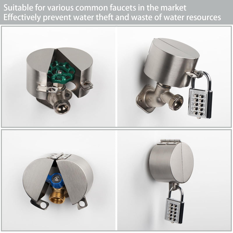 Door Knob Lock Cover | Blocks Keyhole Access, Disables Door Knob Stainless Steel