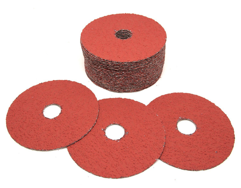 Benchmark Abrasives 4 1/2 Inch Sanding Discs Ceramic Resin Fiber Grinding Disc for Grinding, Stripping on Wood, Fiberglass, Metal, 7/8" Arbor Angle Grinder Sanding Disc, 25 Pack - 36 Grit