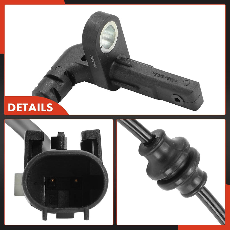 A-Premium Rear ABS Wheel Speed Sensor Compatible with 2017-2023 Jeep Compass, 2015-2020 Renegade - Rear Driver or Passenger Side, Replace# 53479013, 51987029