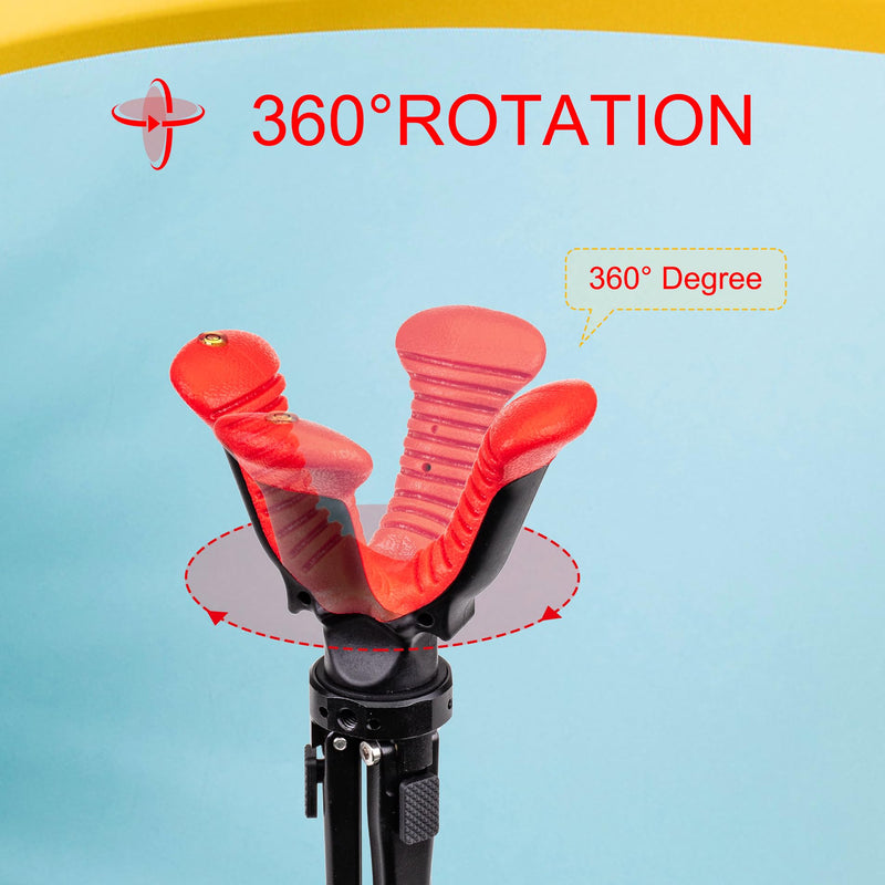 Zeadio Camera Tripod Rest, 2.4-8.7 inch AdjustableTripod Portable Rest Stand with 360 Degree Rotation V Yoke for All Camera