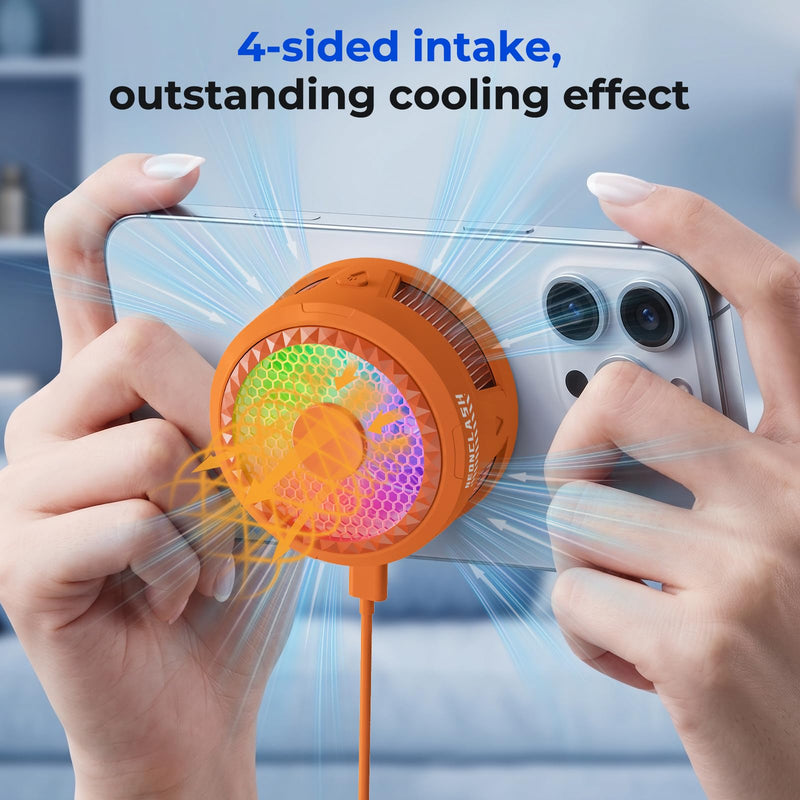 Magnetic Semiconductor AI Phone Cooler Game Stream Cell Phone Cooler | Semiconductor Cooling, 3-Second Temperature Drop, Anti-Condensation & Smart Temperature Control to Protect Your Phone