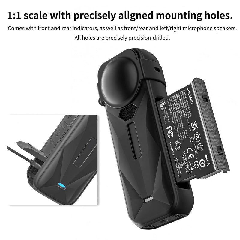 Camera Protective Kit Compatible with insta 360 x5 accessories Starter Kit include（Silicone Case,Screen Protector,Lens Guard,1.2M Invisible Selfie Stick with Tripod）for 360 X5 Action Camera