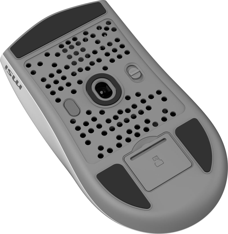msi Forge GM340 W White Gaming Mouse, 12800 DPI, 50M+ Clicks Micro Switch, Optical Sensor, Ergonomic Ambitextrous Hand Design, RGB Light