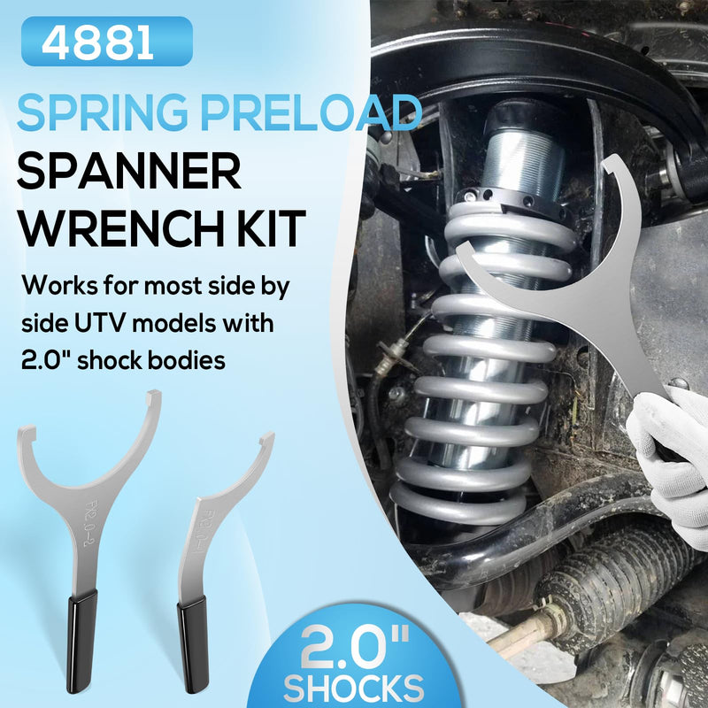 Bonbo 4881 Spring Preload Spanner Wrench Kit Fits for Fox 2.0" Shocks, for Polaris RZR