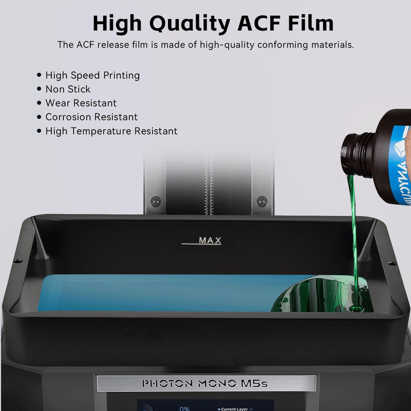 UniTak3D Photon Mono M5S/M5S Pro/M7 Pro/Saturn 3 Ultra ACF Release Film 3Pcs 10.1 Inch Fast FEP Film for High Speed Printing,Suitable for ANYCUBIC Fast 12K 14K Resin 3D Printer-278x190(mm) for Photon Mono M5S/M5S Pro/M7 Pro/Saturn 3 Ultra-278x190mm