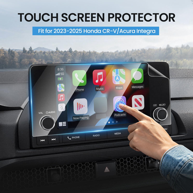 2PCS 7-inch Screen Protector for 2022-2026 Honda Civic ( Not Fit 9-inch ) | Also fit 2023-2025 Honda CR-V (Not for 9-Inch with Track Buttons), Protective Soft Film, Anti Glare Navigation Touchscreen 2023-2025 Honda CR-V/Acura Integra