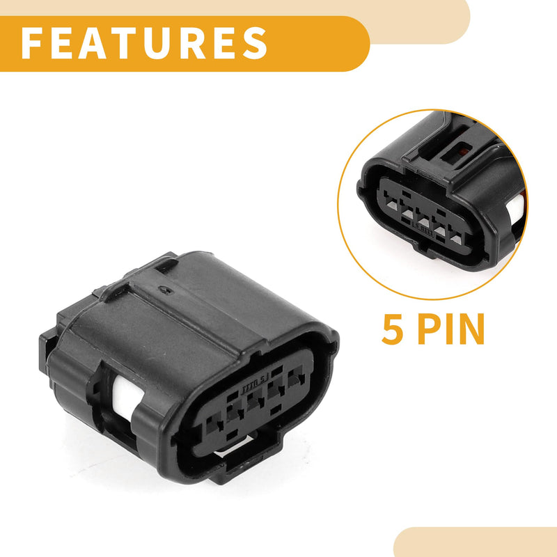 MAF Sensor Connector Plug No.9098012292 Inner Female Wire Terminal Connector for Toyota Plastic Black