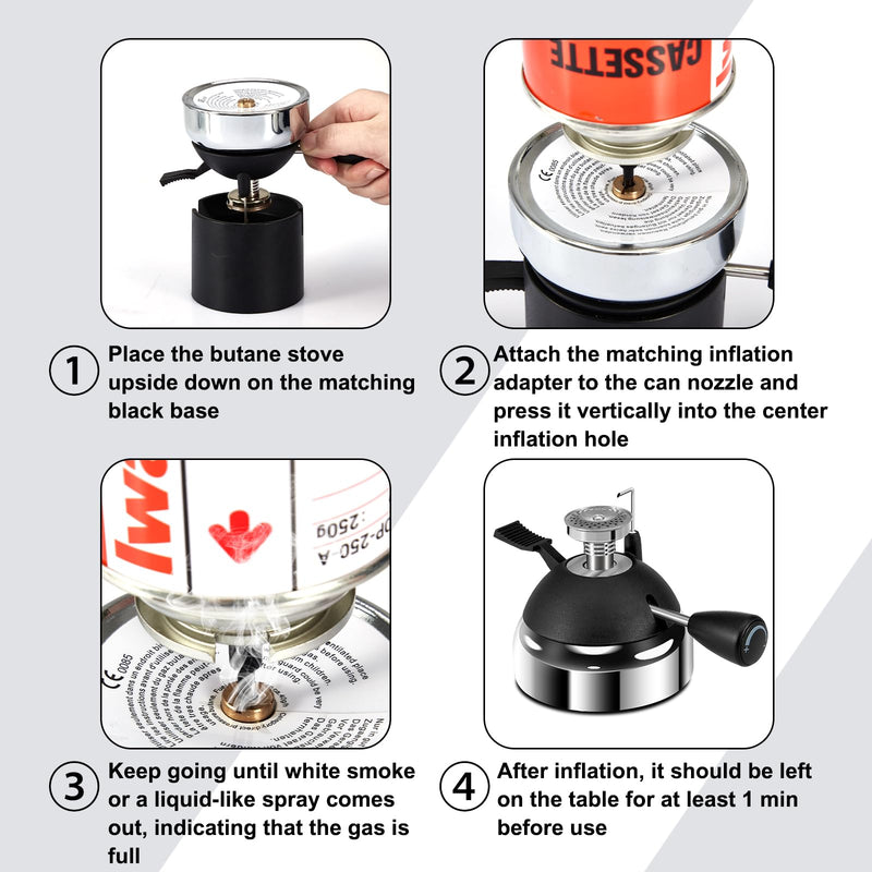 Portable Butane Burner, Mini Butane Stove for Siphon Coffee Maker, Adjustable Flame with Furnace Stand, for Picnic Camping Travel Lab Home
