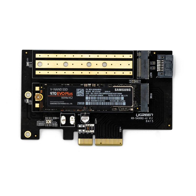 PCIe to M.2 NVME SSD Adapter Card 32Gbps M Key/B Key PCIe4.0 X1 X4 Adapter for ZimaBoard Server Desktop PC Support SATA NGFF