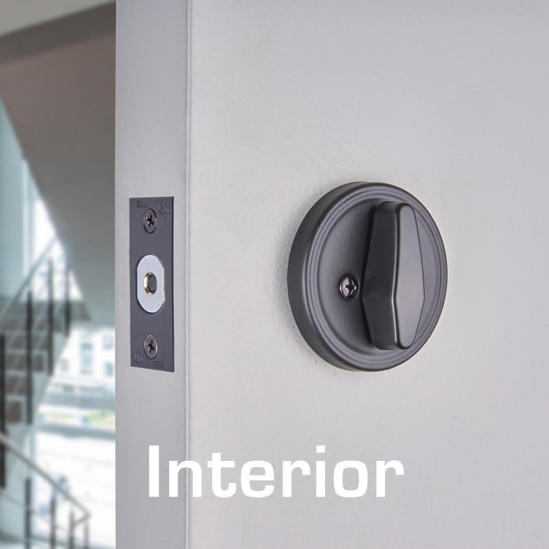 BRINKS Commercial - Single Cylinder Deadbolt Lock, Matte Black Finish - Meets ANSI Grade 1 Standards and has 3-Hour UL Fire Rating 1 Pack