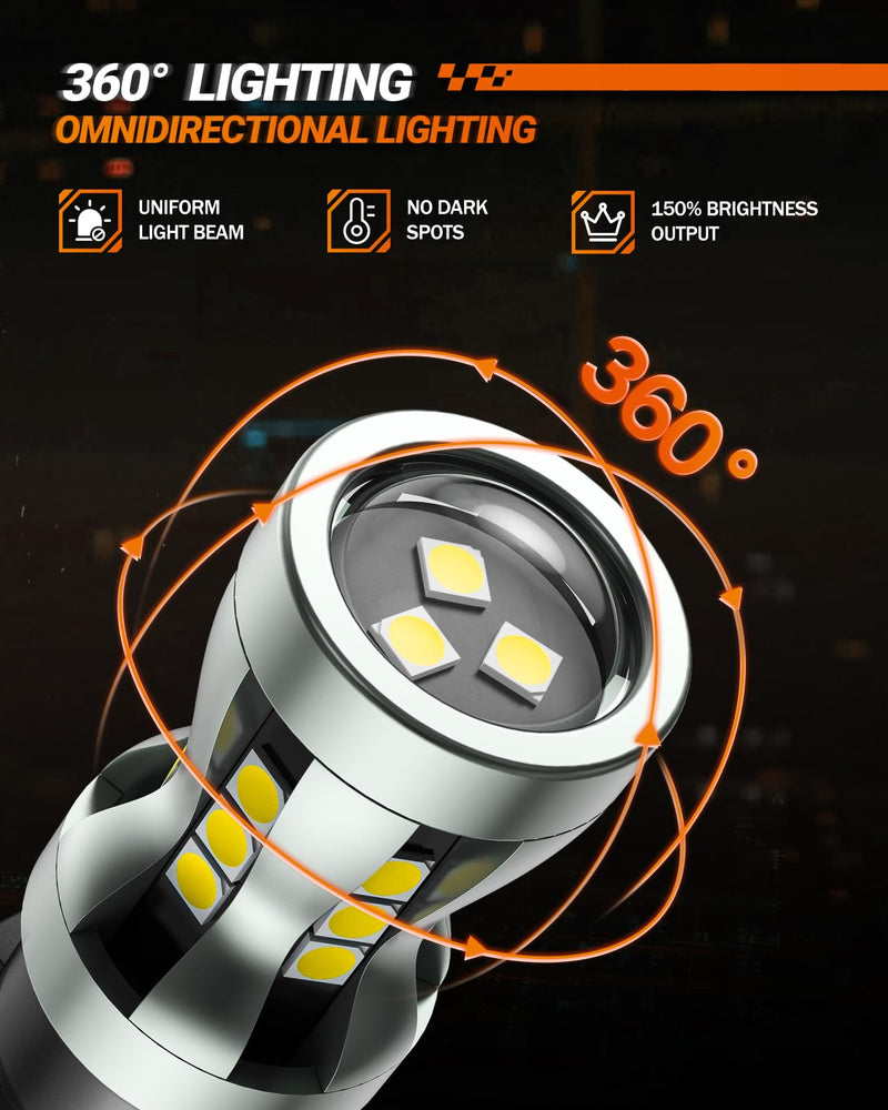 SEALIGHT 921 LED Bulb Reverse Light, 912 921 LED Bulbs 6000K White 2600LM Super Bright, 912 906 904 W16W for T15 Backup Reverse Light Bulb, Plug and Play, Pack of 2