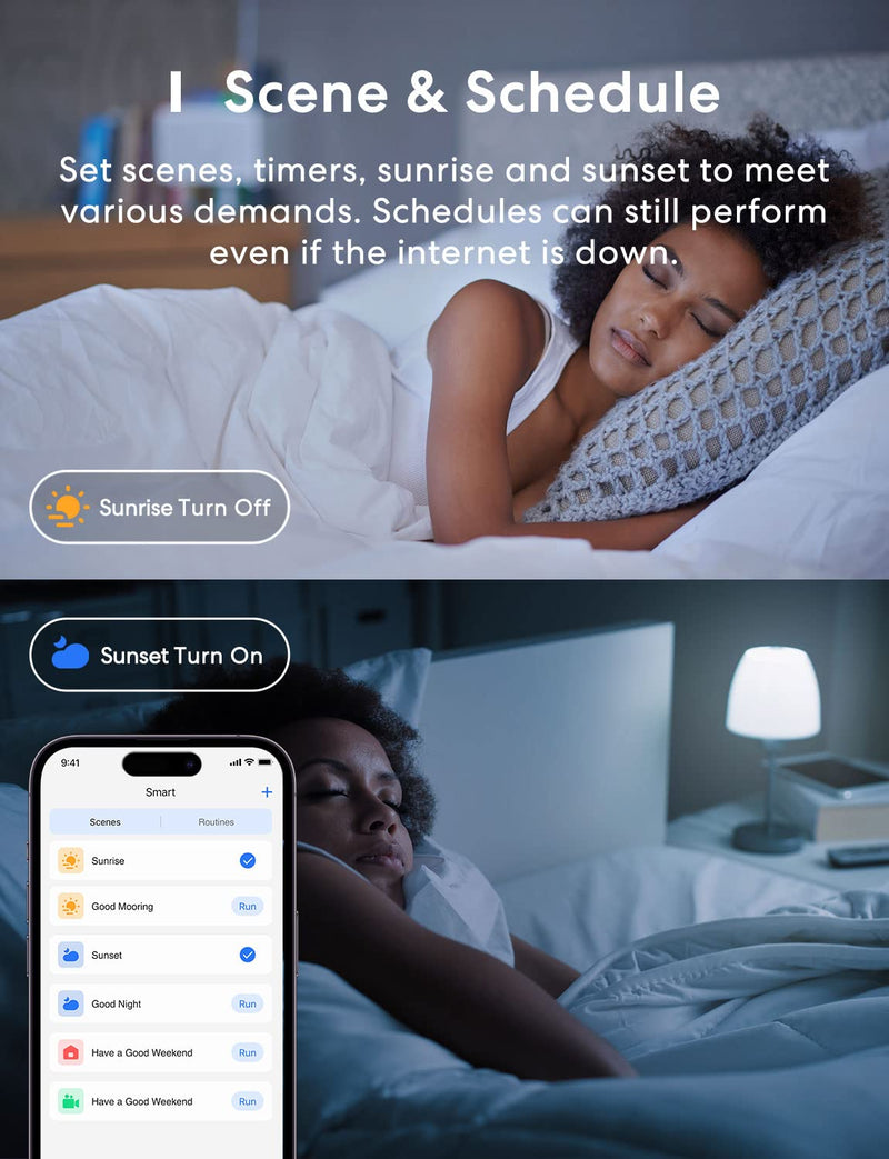 Meross Smart Light Bulb, Smart WiFi LED Bulbs Compatible with Apple HomeKit, Siri, Alexa, SmartThings, Dimmable E26 Multicolor 2700K-6500K RGBWW, 900 Lumens 60W Equivalent 2 Pack A19 2 Pack