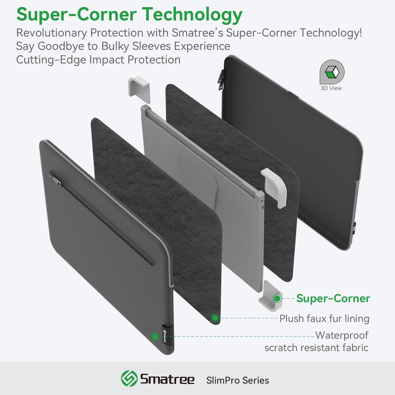 Smatree SlimPro Laptop Case for 16 inch Lenovo Legion Pro 5 Gen 10 | Compatible for 16 inch Lenovo Legion Pro 7/7i Gen 10, Case with Accessory Pocket, Patented Super-Corner Design (S660) Black for 16 inch Legion Pro 7 Gen10(S660)