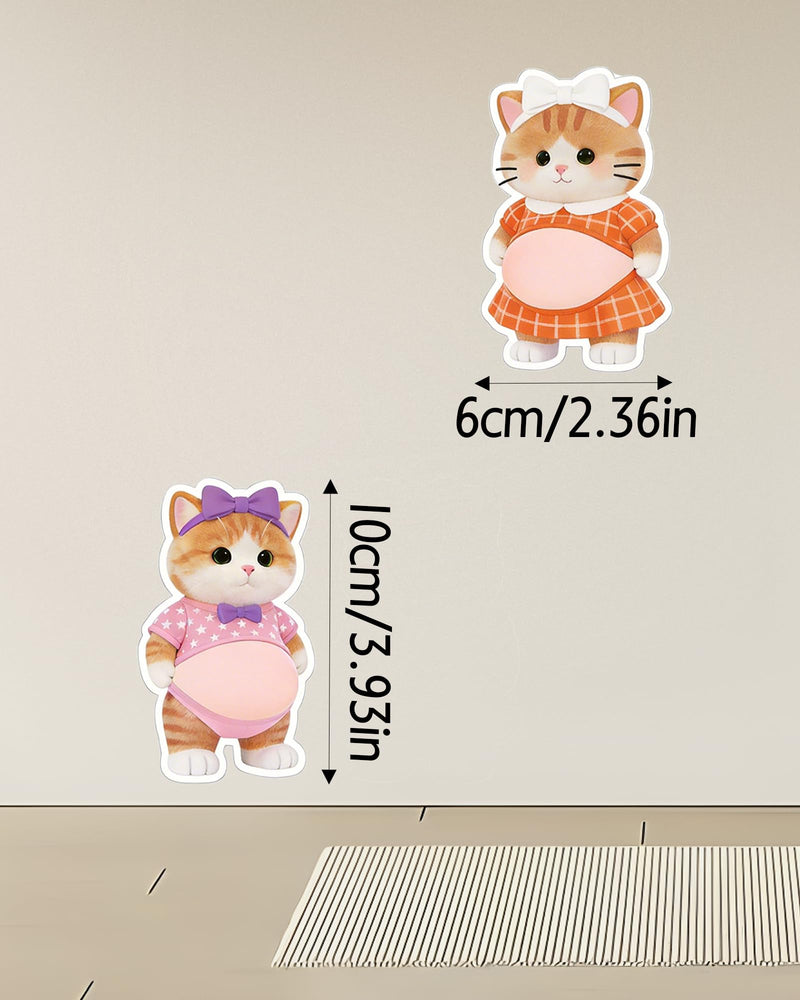 3D Shiba Inu Dog Belly Stickers, 3 Pairs Dimensional Belly Anti-Collision Sticker, Cat Belly Stickers, Super Soft Silicone Anti-Collision Sticker for Phones, Notebook, Walls and Doors (Pink-2)