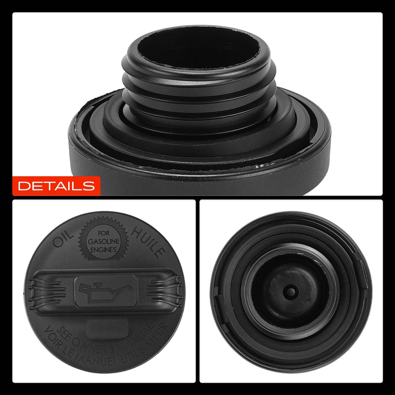 A-Premium Engine Oil Filler Cap Oil Cap Fit For Honda Accord Civic CR-V Ridgeline Pilot Odyssey Passport HRV Fit Element & Acura ZDX TSX TLX TL RSX RLX RL RDX MDX ILX, # 15610RAAA01, 15610P5G000
