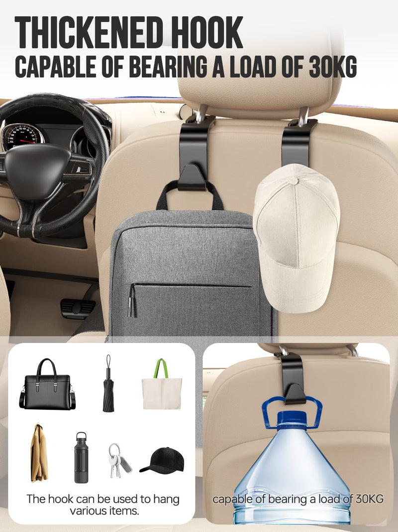 Backseat Car Organizer(20 Storage Pockets),Come with Free 1 Seat Net and 2 Headrest Hook, Touch Screen Tablet Holder, Divider for Driving Safely Children & Pets…, Car Organizer (black) black
