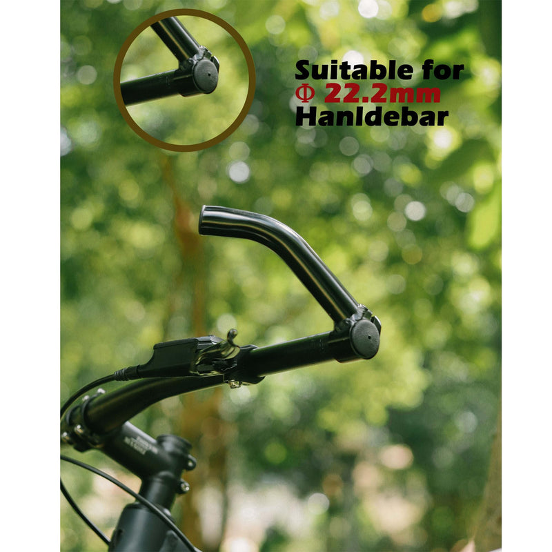 Thinvik Bike Bar Ends, Aluminium Alloy MTB Bicycle Handlebar Ends, Bike Bar Extender, Black