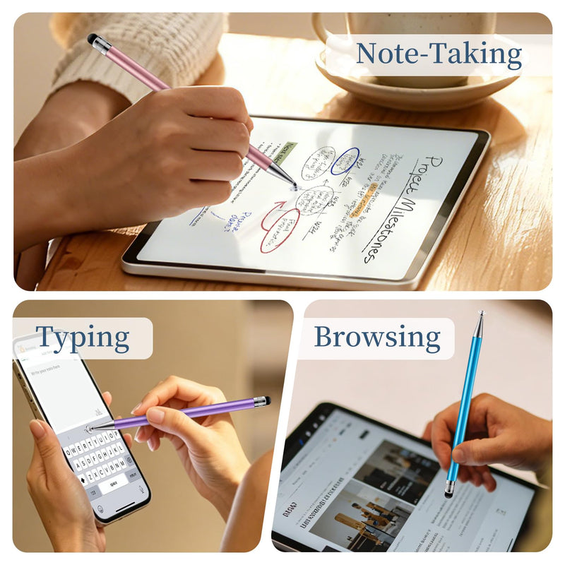 ChaoQ Stylus(3 Pcs),Stylus Pen for Touchscreen,2-in-1 Stylus Pen | High Sensitivity and Precision,Suitable for iPhone,iPad,Nintendo,Switch,Samsung,Google,Android,Tablets Touch Screens Devices 3 Mix Color