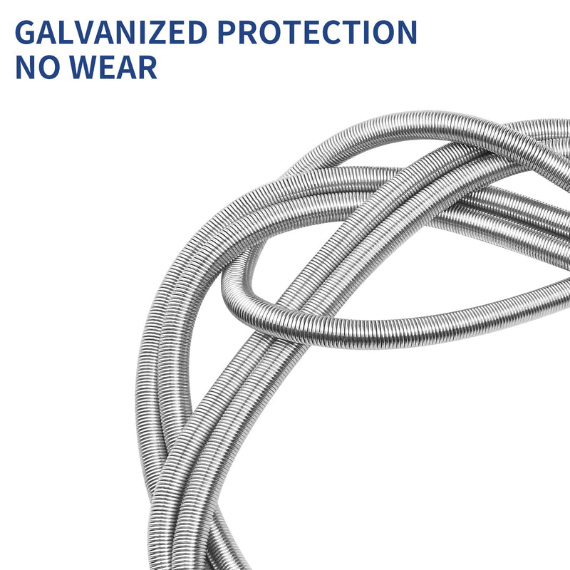 3/16" Brake Line Protector - 8 Feet Heavy-Duty Galvanized Spring Steel, Anti-Rust Coating, Rock/Chip Protection for Cars, Trucks, SUVs 316-8FT