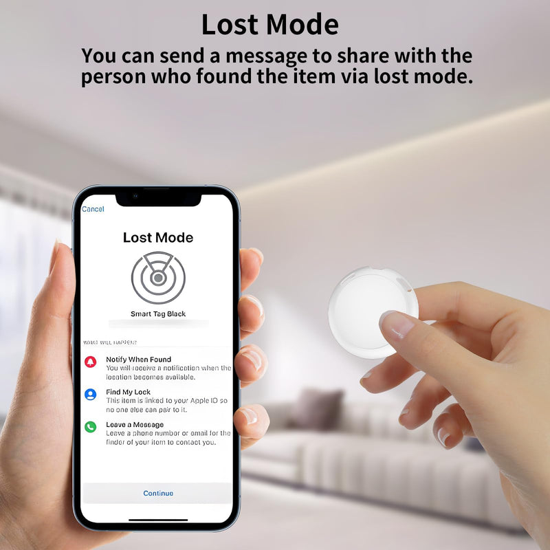 GPS Tracker for Vehicle Works with Find My(iOS Only)Hidden Mini Car Tracker | Waterproof Magnetic Case Global Real-Time Item Locator Key Tracking Devices for Vehicles No Subscription No SIM Card Required White