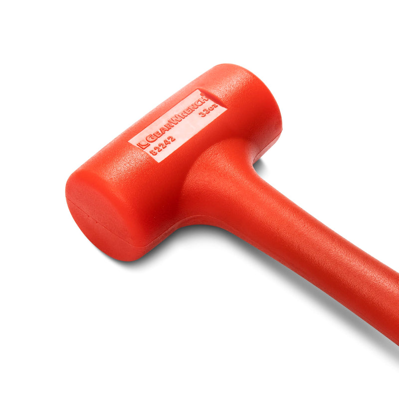 GEARWRENCH Dead Blow Hammer with Polyurethane Head, 33oz Total Weight & 28oz Head Weight - 82242